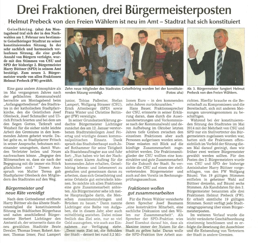 konstitutionierende Sitzung 1