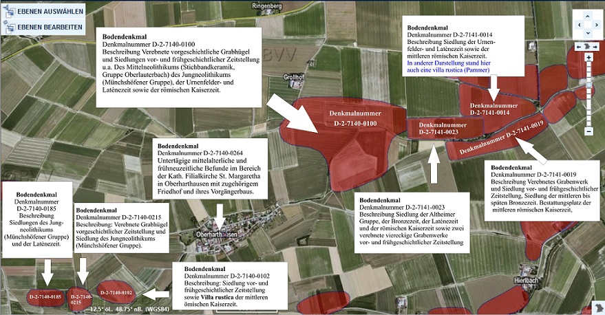 Bodendenkmäler um Oberharthausen 3