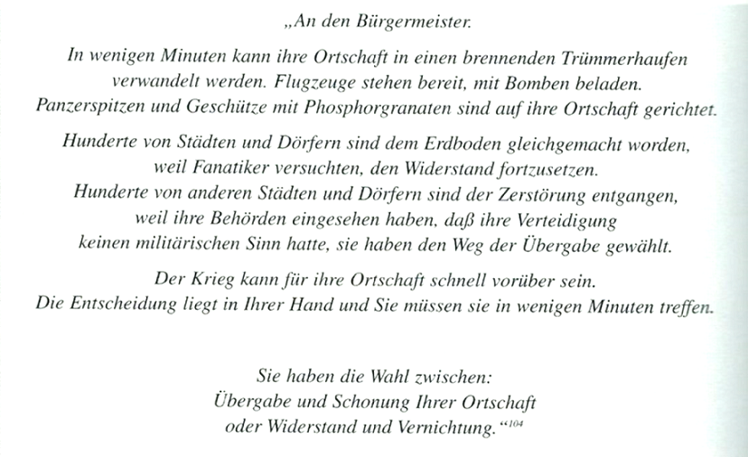 Flugblatt über Straubing