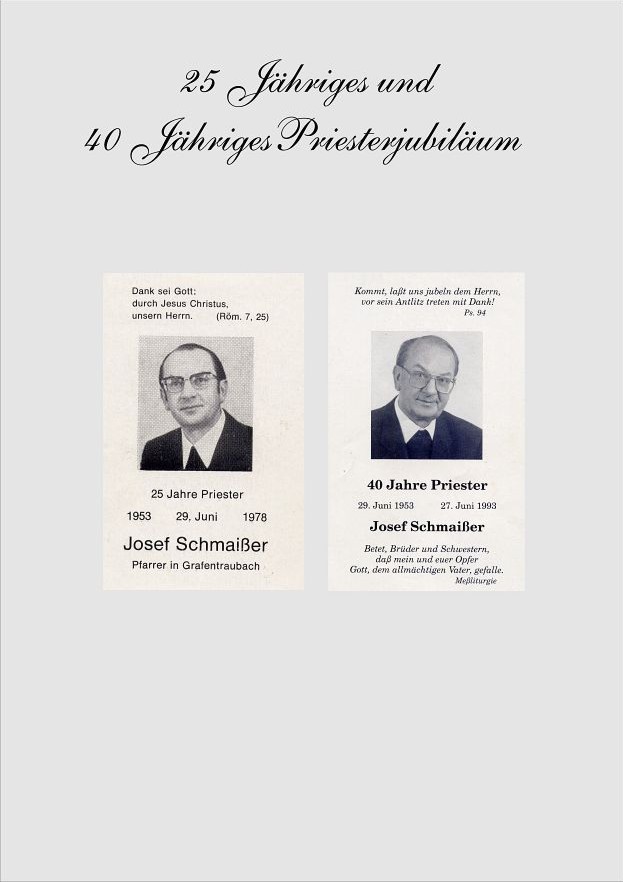 25 und 40 jähriges Priesterjubiläum