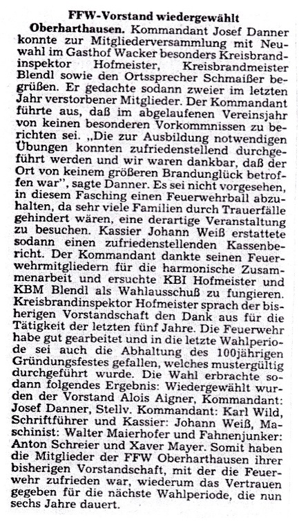 23.01.1982 Wahl FFW Vorstand