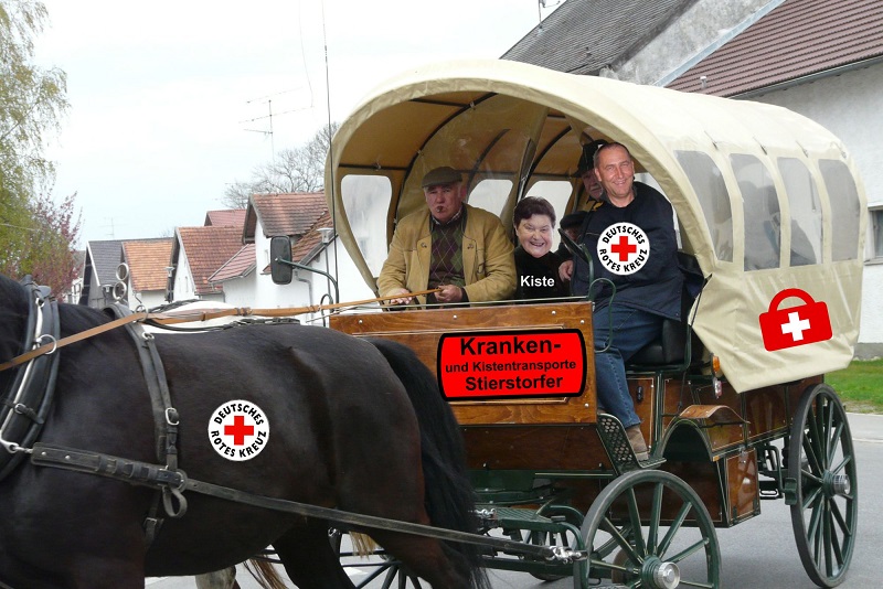 Kranken- und Kistentransporte