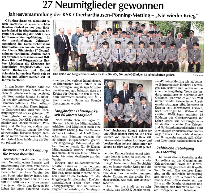 Ehrungen 2018