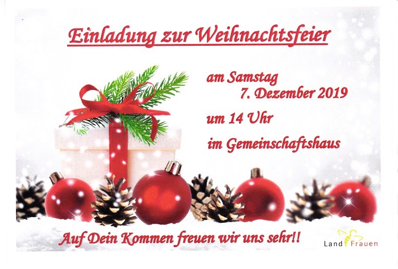 Einladung Weihnachtsfeier 1
