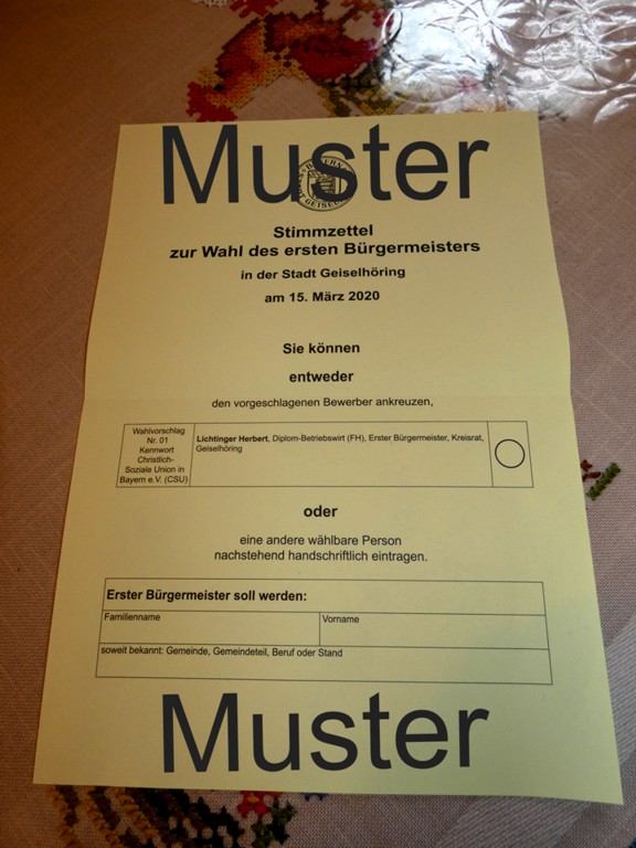 Bürgermeisterwahl
