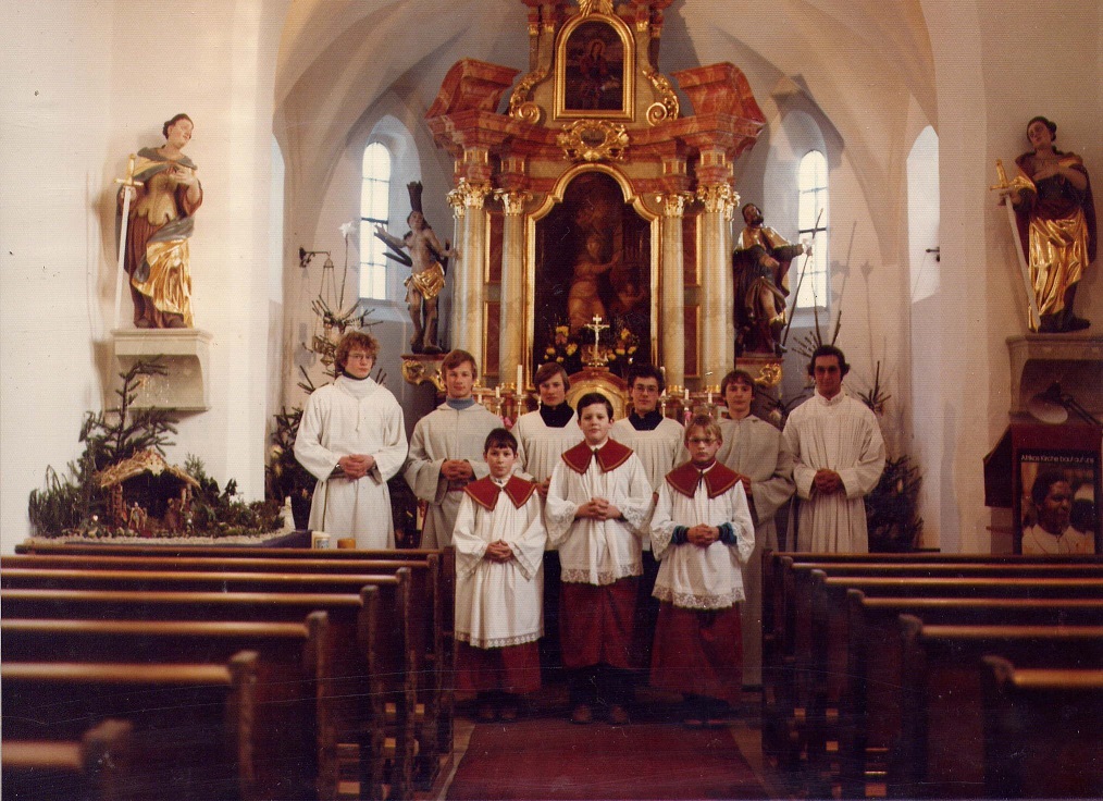 Ministranten 1980 Abschied Pfarrer Zirngibl