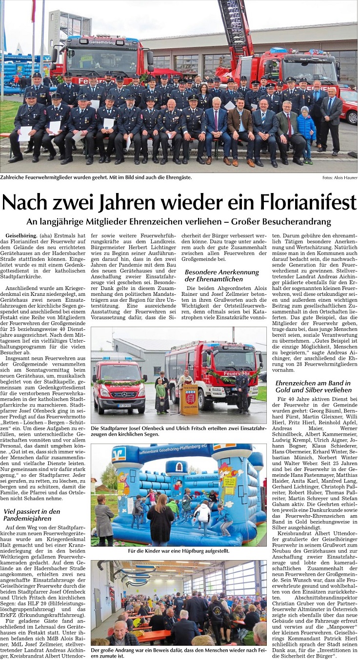 2022 05 04 Allgemeine Laber Zeitung Nach zwei Jahren wieder ein Florianifest 2