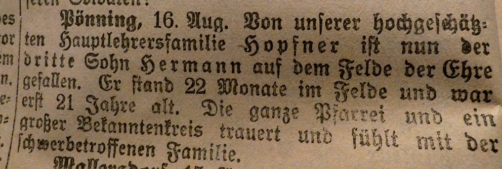 1918 Hopfner Pönning