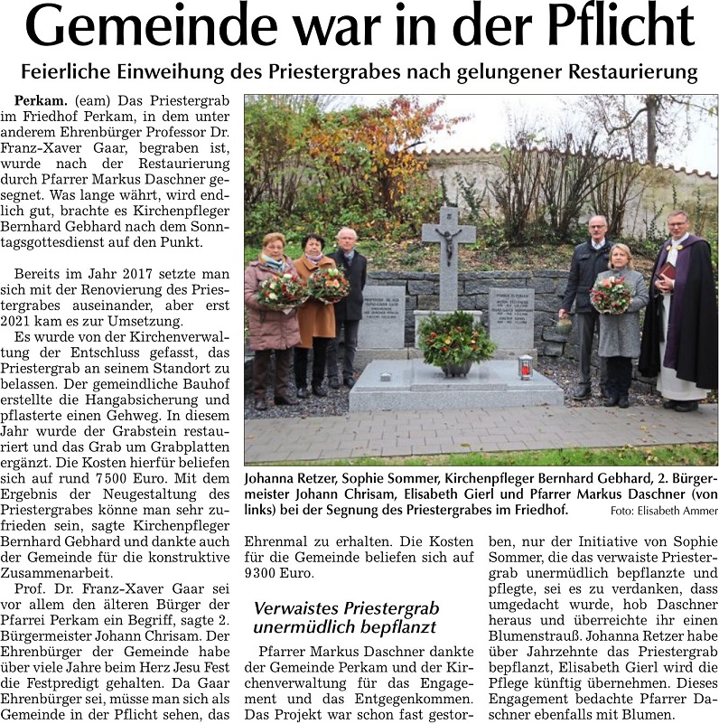 2022 11 23 Allgemeine Laber Zeitung Gemeinde war in der Pflicht