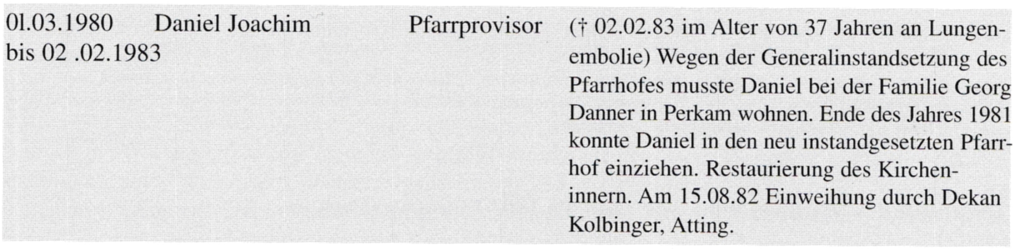 Pfarrer Daniel