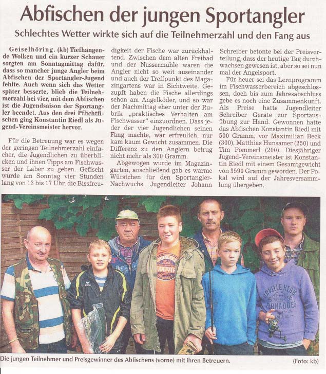 Abfischen Jugend 2014