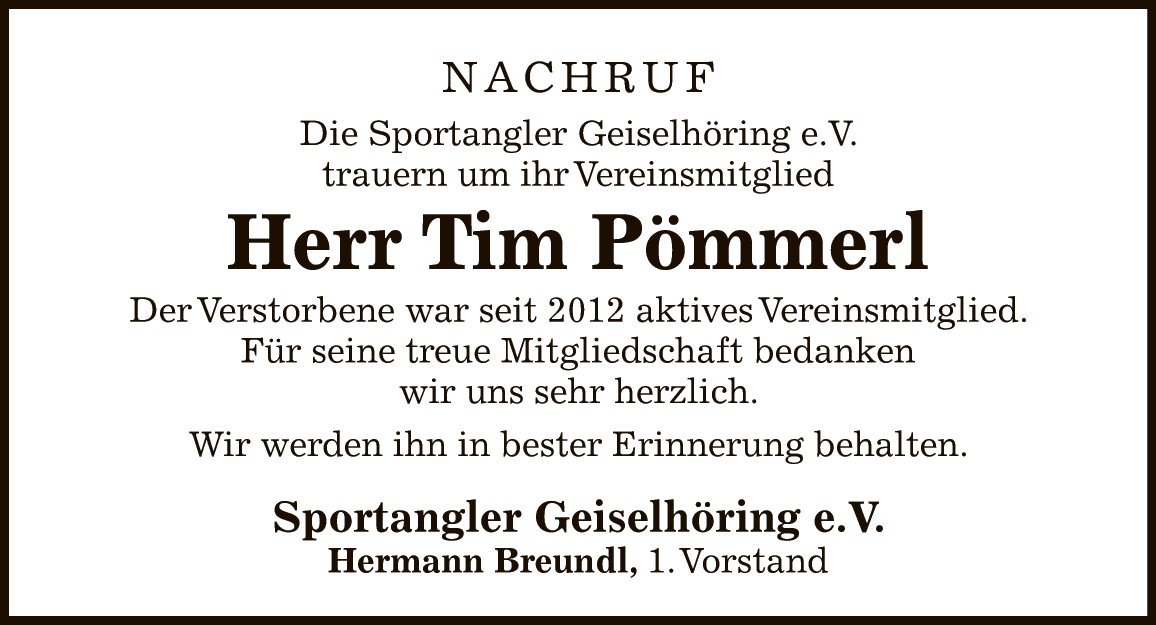 Sportangler Geiselhöring