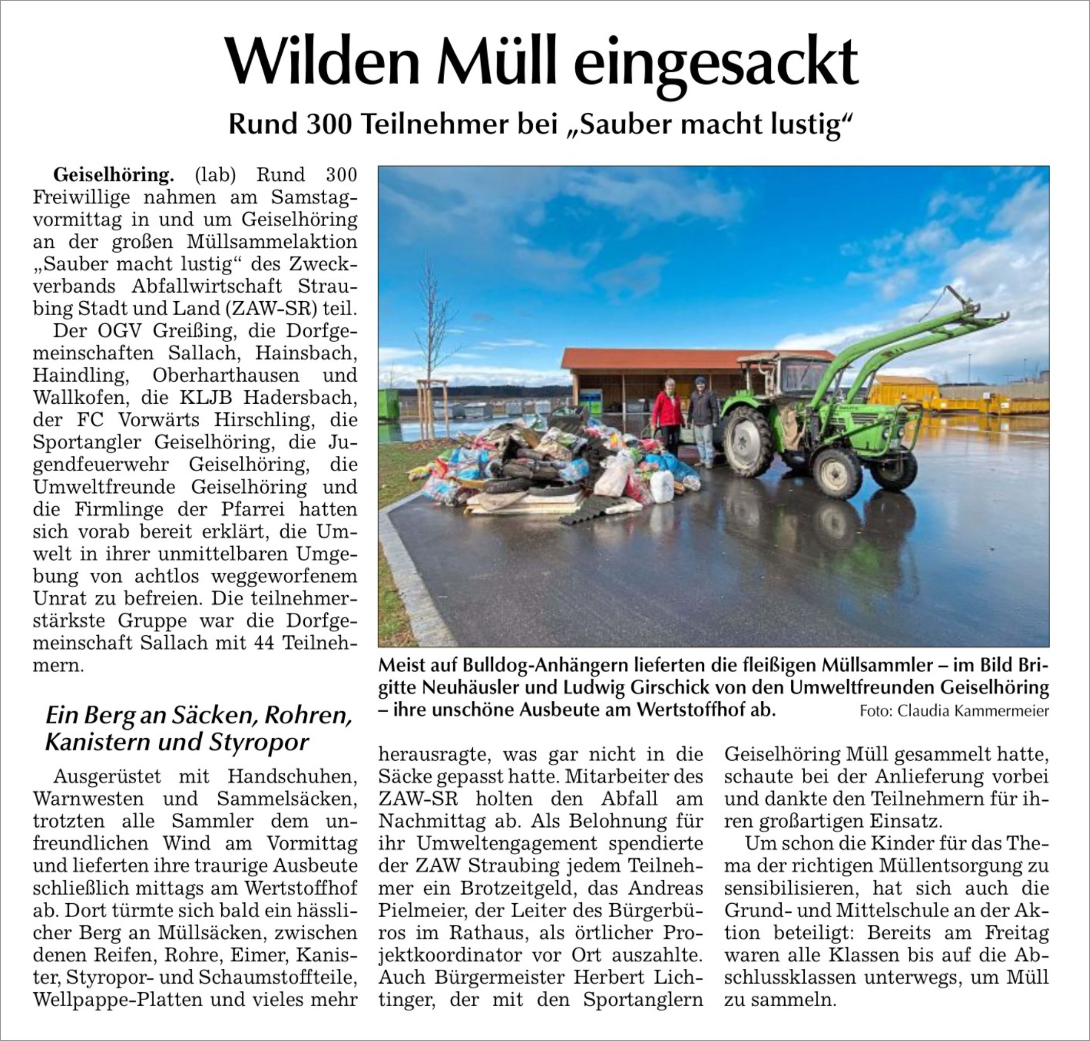 Zeitungsbericht