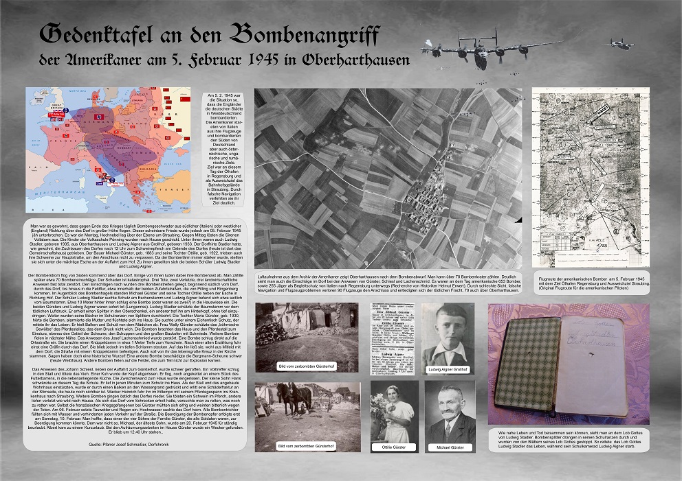 Gedenktafel Bombenangriff 1945 klein