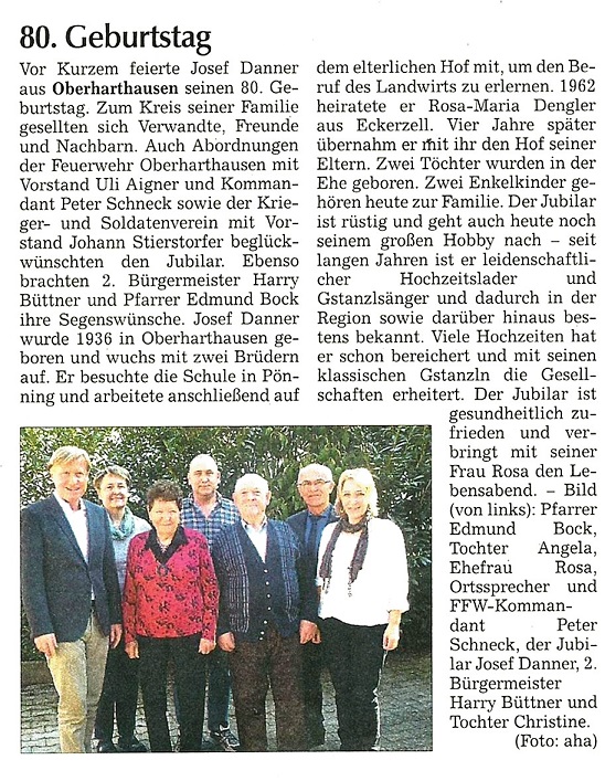 Danner 80 Jahre