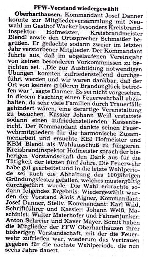 23.01.1982 Wahl FFW Vorstand