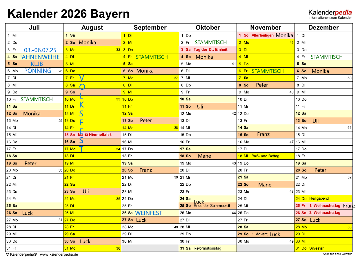 Termine Gemeinschaftshaus 2026 1