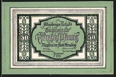 Notgeld-Straubing-1919-50-Pfennig-Bruder-Straubinger