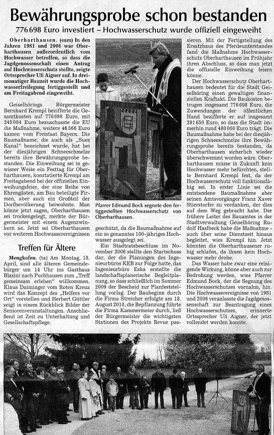 Zeitungsbericht